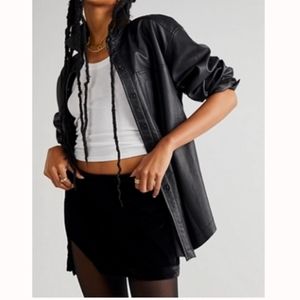 Free People Annalise Velvet Mini Skirt